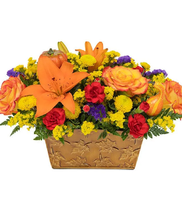 Vibrant Autumn Gathering Centerpiece